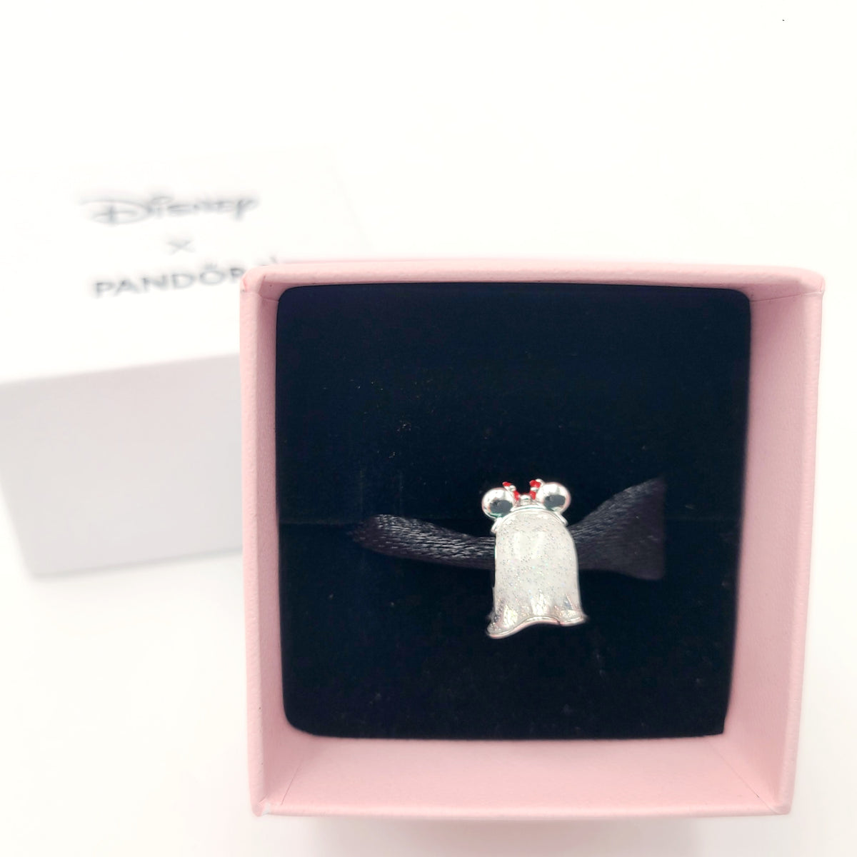 2026 Disney Parks Minnie Mouse Ghost Glow in the Dark Pandora Charm Halloween
