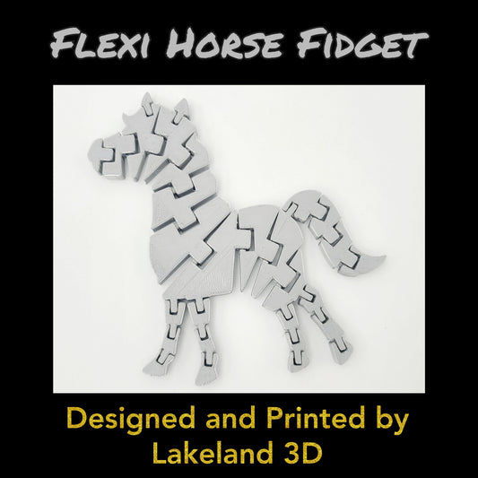 *Choose Color* 3D Printed Horse Flexi Fidget Toy Decor Gift Decoration