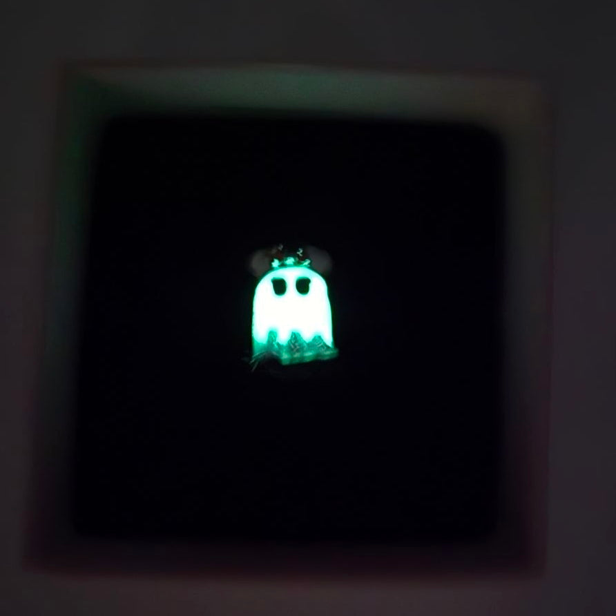 2026 Disney Parks Minnie Mouse Ghost Glow in the Dark Pandora Charm Halloween
