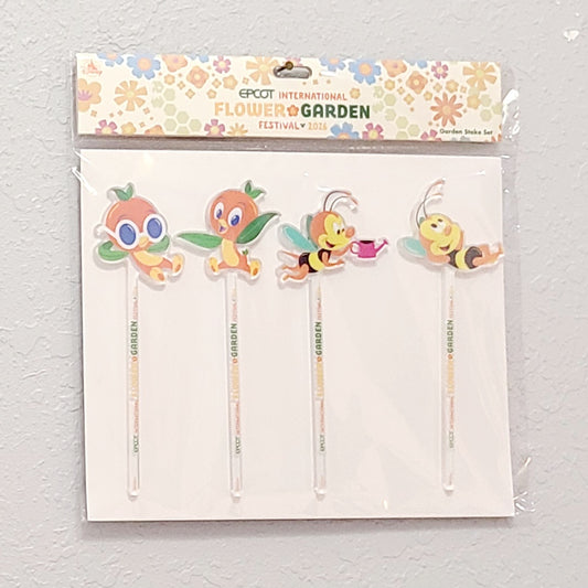 2026 Disney Parks Epcot Flower Garden Festival Orange Bird Spike Planet Stakes