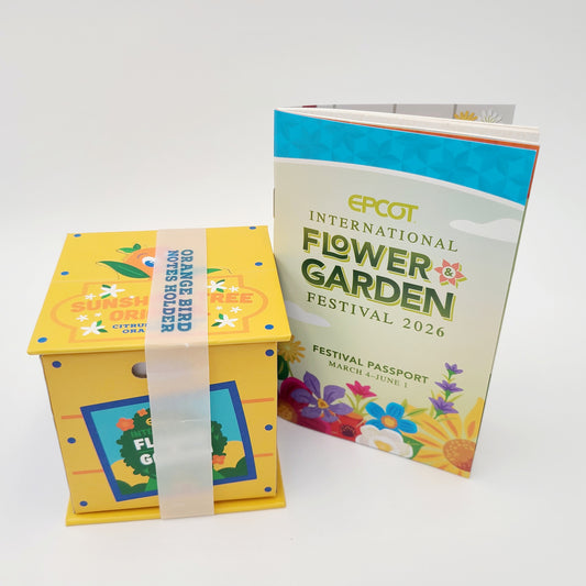 Disney Parks 2026 Epcot Flower Garden Festival Orange Bird Note Pad Paper Holder