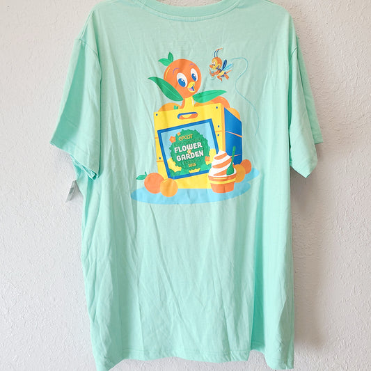 LARGE Disney Parks 2026 WDW EPCOT Flower & Garden Festival Orange Bird Shirt NEW