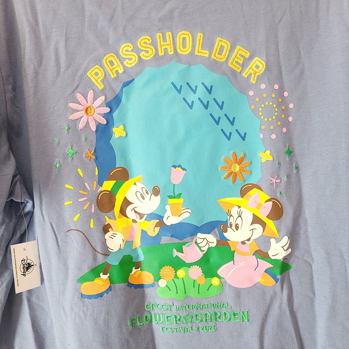 LARGE Disney Parks 2026 WDW EPCOT Flower & Garden Fest Annual Passholder T Shirt