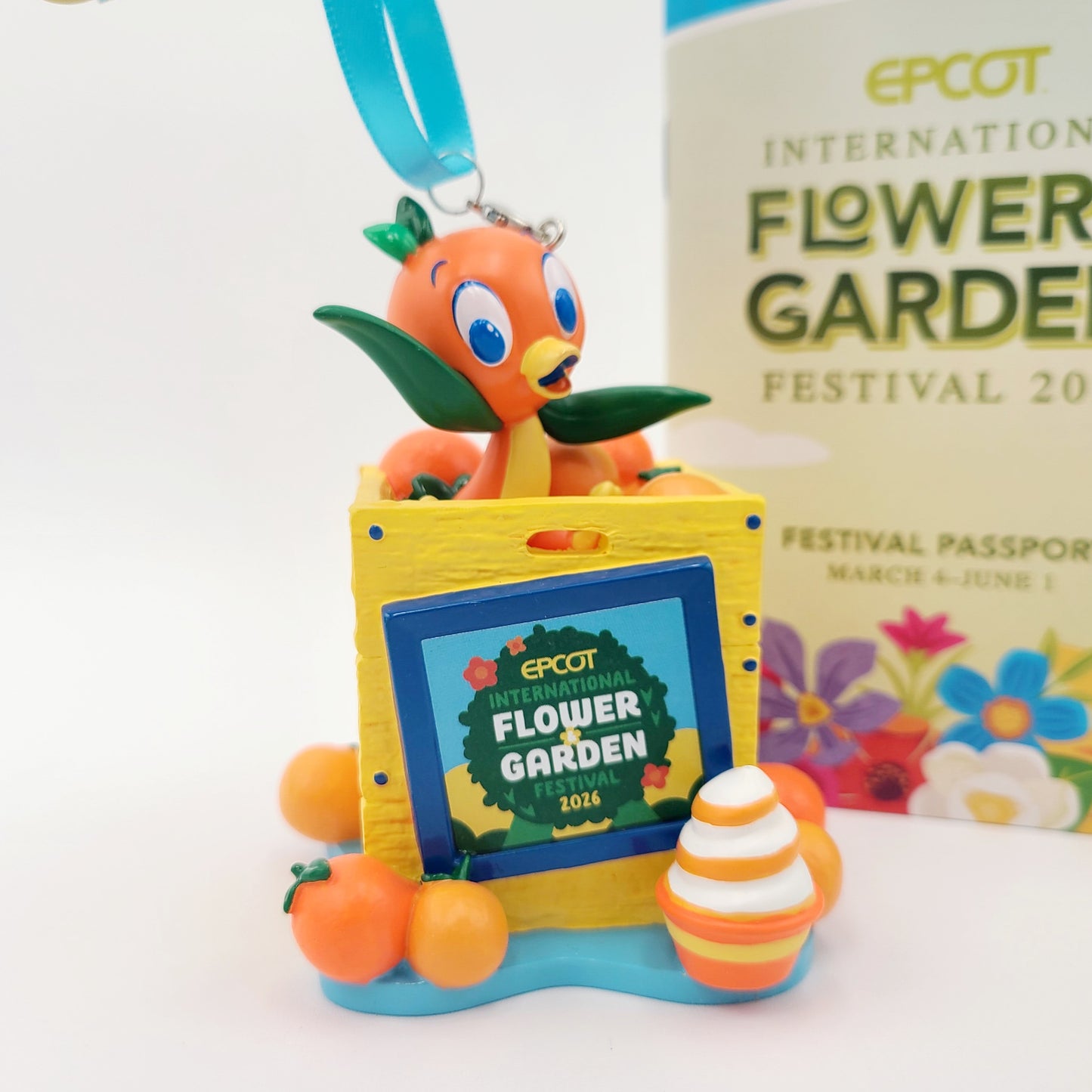2026 Walt Disney World Parks Epcot Flower Garden Festival Orange Bird Ornament