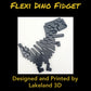 *Choose Color* 3D Printed Chrome DINO Dinosaur T-Rex Flexi Fidget Toy Decor Gift