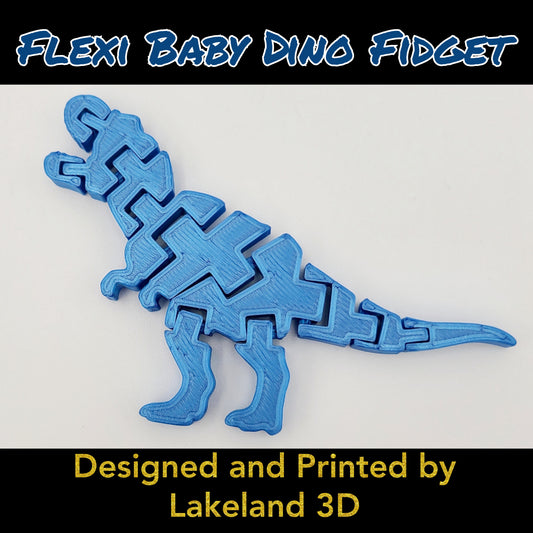 *Choose Color* 3D Printed SMALL Dinosaur Flexi Fidget Toy Decor Gift Decoration