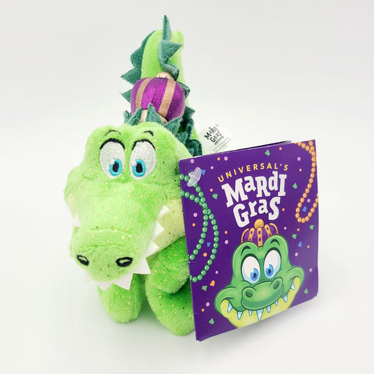 2025 Universal Studios King Gator Mardi Gras Shoulder Pal Plush New