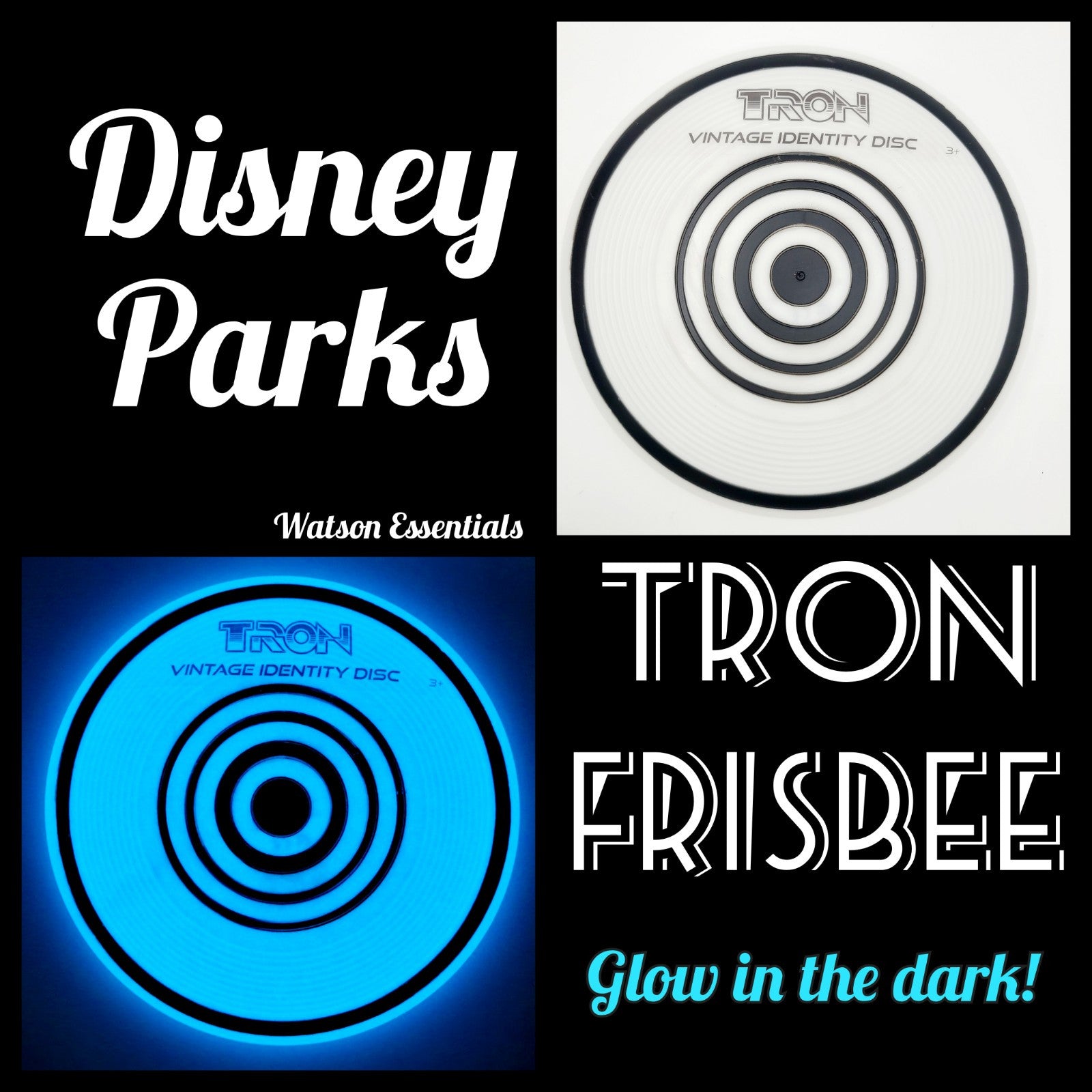 Disney World Parks 2023 TRON Lightcycle Run Small Vintage Identity Disc Frisbee