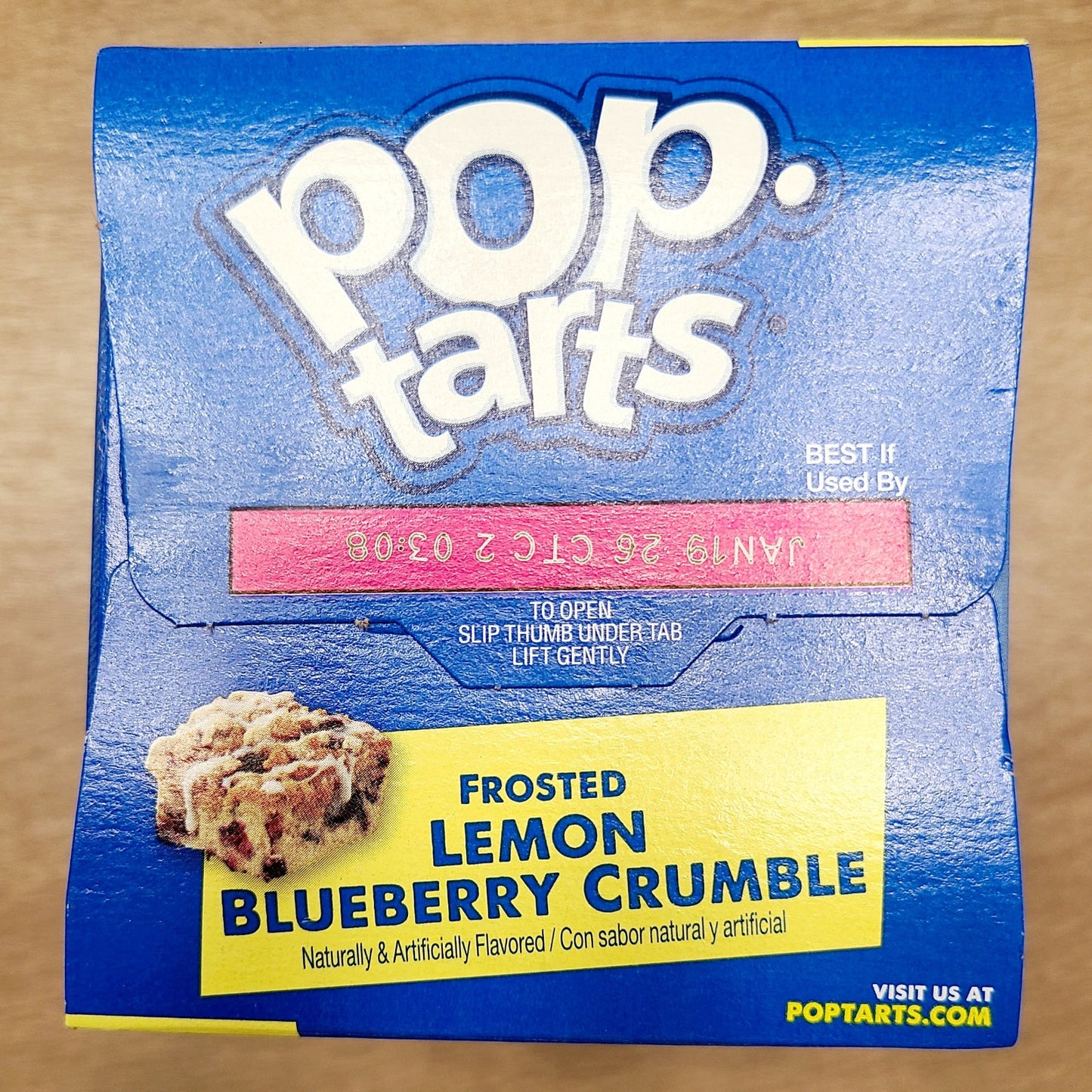 (2 Boxes) Kelloggs Frosted Lemon Blueberry Pop Tarts 16 Toaster Pastries Total