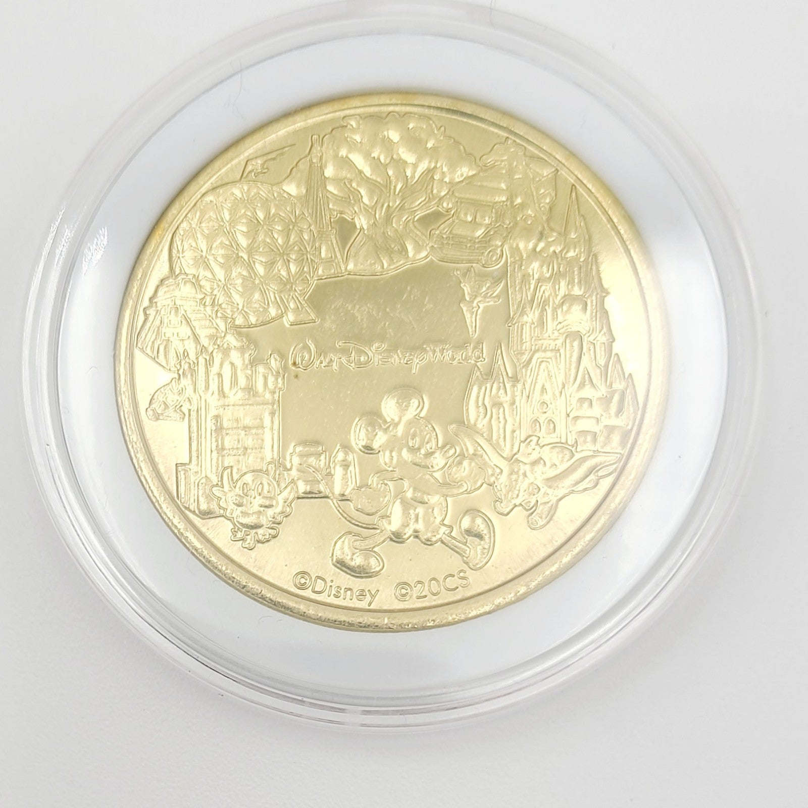 *Stitch Coin* Walt Disney World Parks Golden Color Metal Medallion NEW 'Ohana