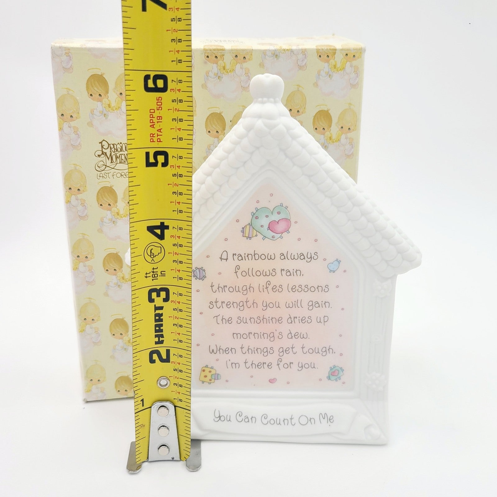 RARE Precious Moments "You Can Count On Me" 1994 Girl Blanket Porcelain Plaque