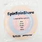 *Set of 6* Chick-fil-A Kid's Meal Toy SPIN SPIN SHARE Pennycake Blue Red Yellow