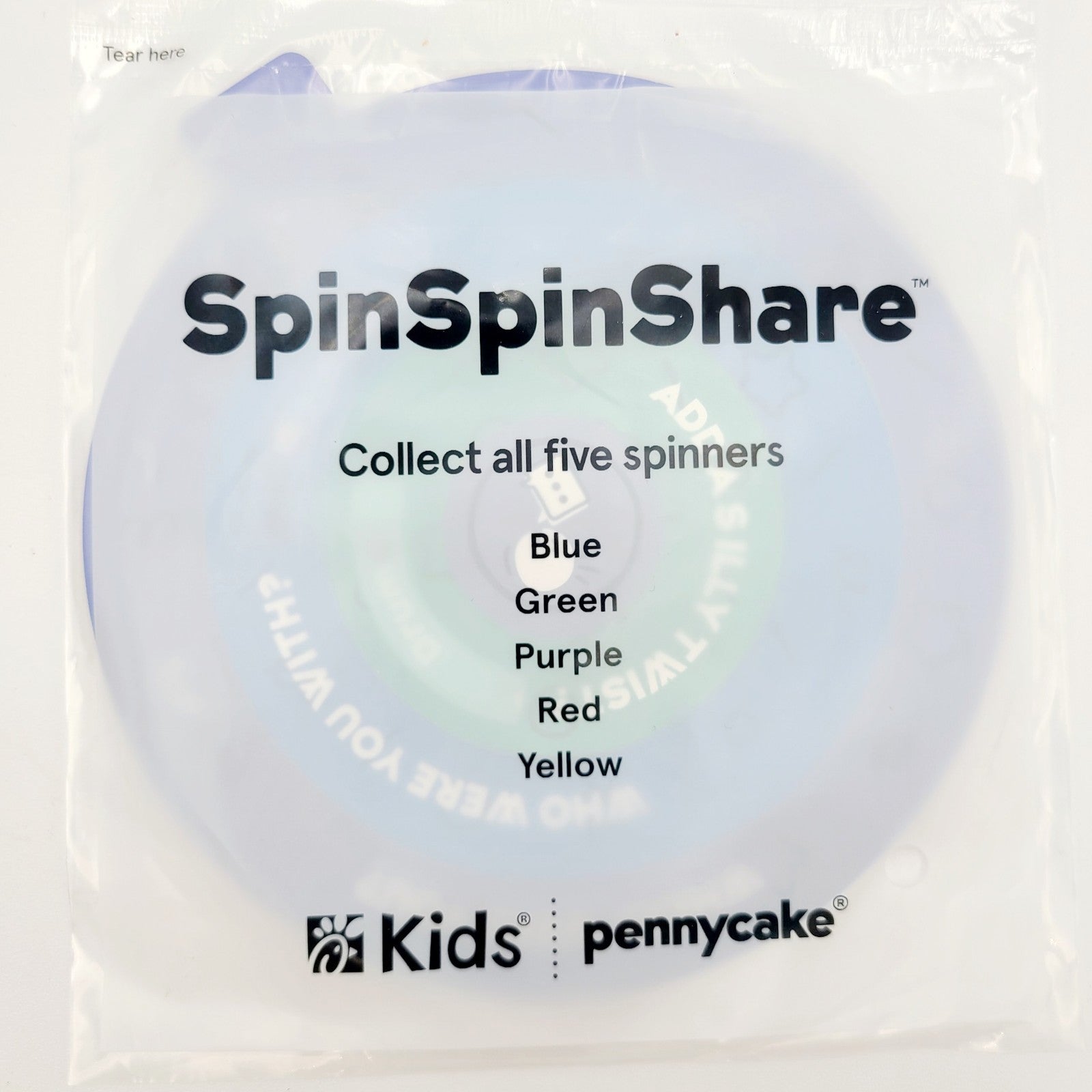 *Set of 6* Chick-fil-A Kid's Meal Toy SPIN SPIN SHARE Pennycake Blue Red Yellow