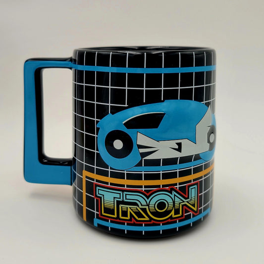*TRON Mug* Walt Disney World Parks Lightcycle Coffee 20 Oz Blue Orange Black NEW