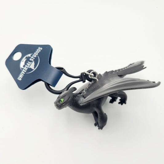 *Toothless Keychain* Universal Studios Park How Train Your Dragon Black Fury NEW